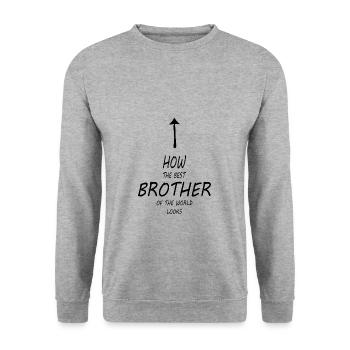 À quoi ressemble le meilleur frère du monde - Sweat-shirt Unisexe - gris chiné - Devant - Alina (178cm) & Michal (187cm)