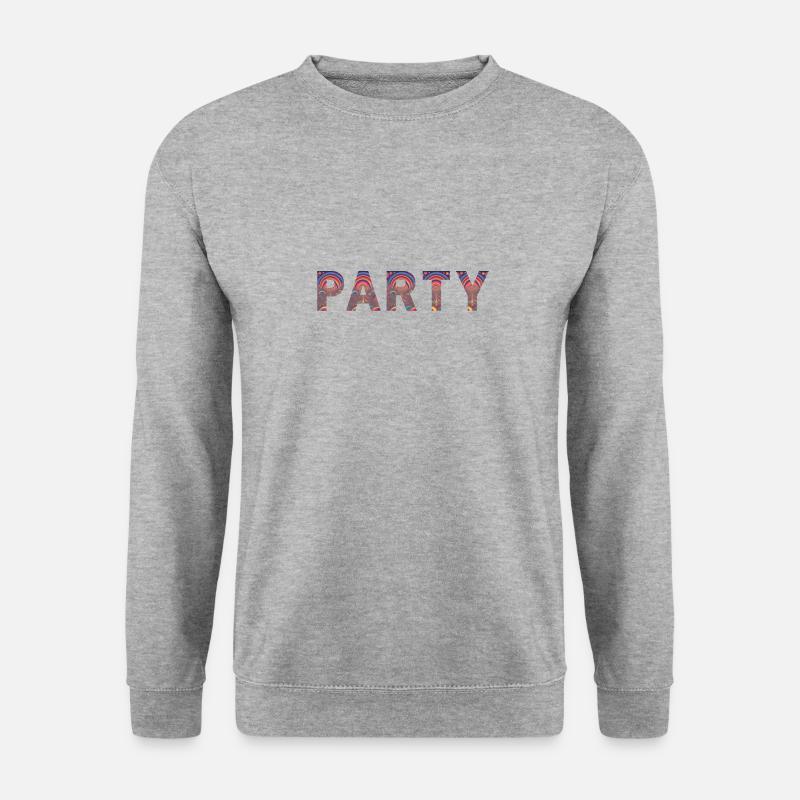 Psychedelische Party - Unisex Pullover - Weißgrau meliert