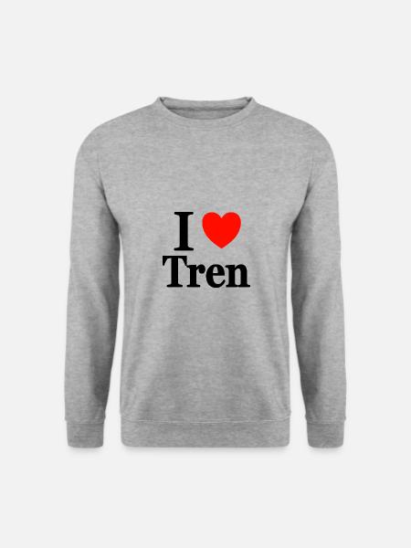 I love tren - Unisex Sweatshirt - salt & pepper