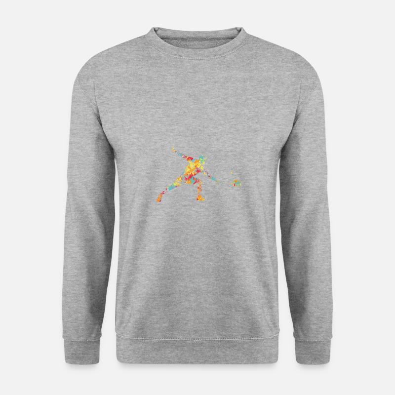 Badminton - Unisex Pullover - Weißgrau meliert
