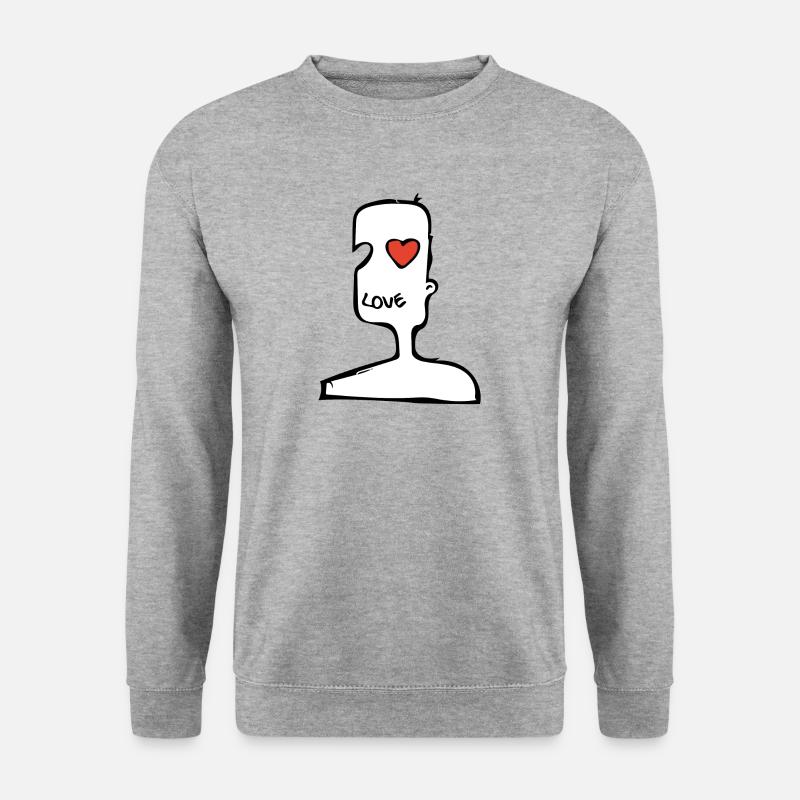 Lesen Sie die Zeichen - Unisex Pullover - Weißgrau meliert