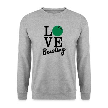 love bowling - Unisex Sweatshirt - salt & pepper - Front - Alina (178cm) & Michal (187cm)