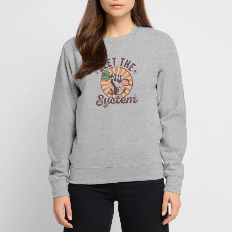 Beet the System witziges Gemüse Design Unisex Pullover