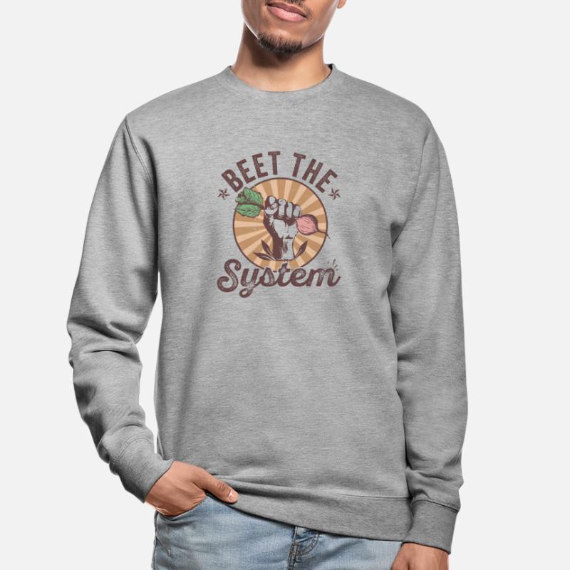 Beet the System witziges Gemüse Design Unisex Pullover