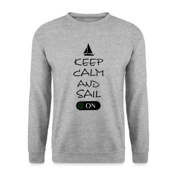 segeln sailing - Unisex Pullover - Weißgrau meliert - Vorne - Alina (178cm) & Michal (187cm)