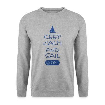 Spruch für Segler, Sailing, Boat - Unisex Pullover - Weißgrau meliert - Vorne - Alina (178cm) & Michal (187cm)