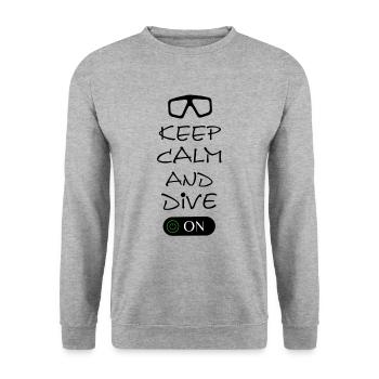 Diving Tauchen Taucherbrille - Unisex Pullover - Weißgrau meliert - Vorne - Alina (178cm) & Michal (187cm)