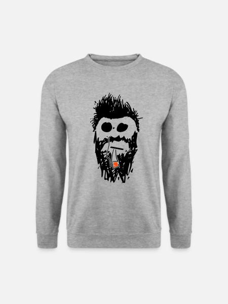 hipster_01 - Unisex Pullover - Weißgrau meliert