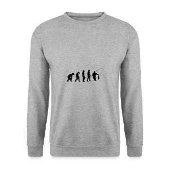 Cadeau de pêche à la ligne hameçon de pêche canne à pêche - Sweat-shirt Unisexe - gris chiné - Devant - Alina (178cm) & Michal (187cm)