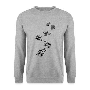 Test tube chemistry - Unisex Sweatshirt - salt & pepper - Front - Alina (178cm) & Michal (187cm)