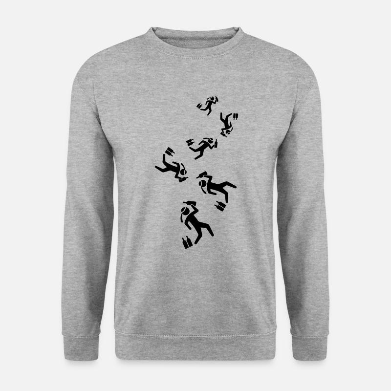 Alkohol trinken mann - Unisex Pullover - Weißgrau meliert