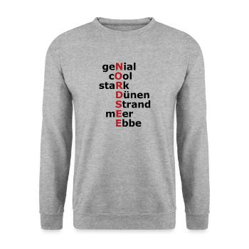 North Sea - Unisex Sweatshirt - salt & pepper - Front - Alina (178cm) & Michal (187cm)