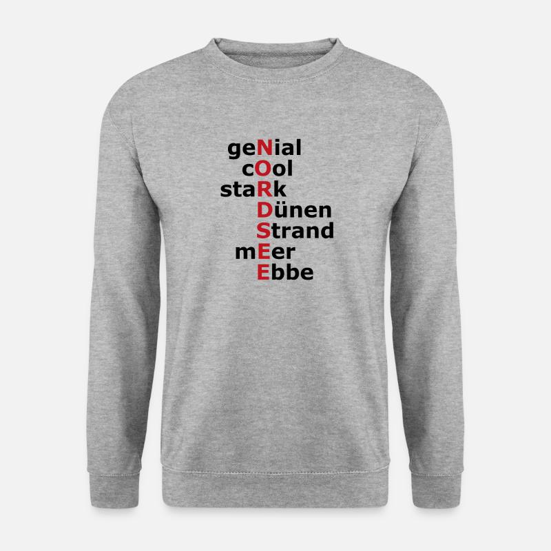 Nordsee - Unisex Pullover - Weißgrau meliert