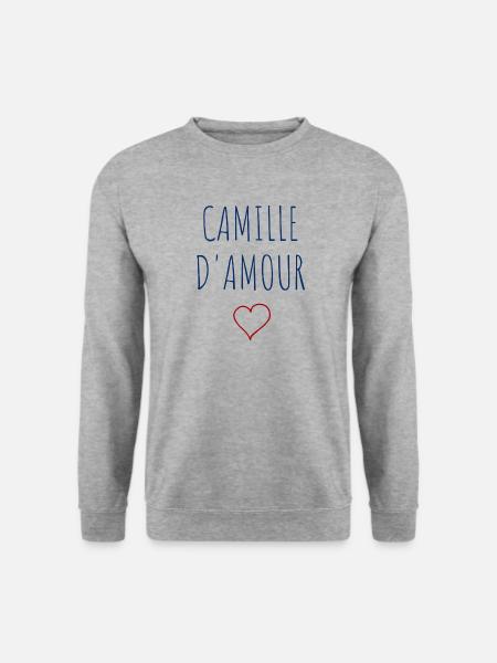 CAMILLE d'amour - COEUR - Sweat-shirt Unisexe - gris chiné