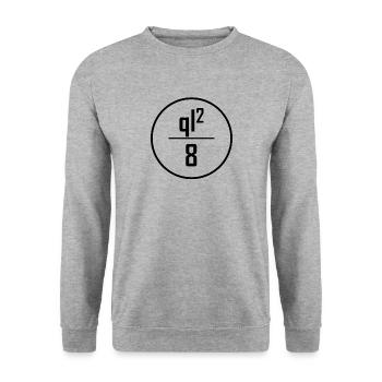 Moment in Feldmitte - Unisex Pullover - Weißgrau meliert - Vorne - Alina (178cm) & Michal (187cm)