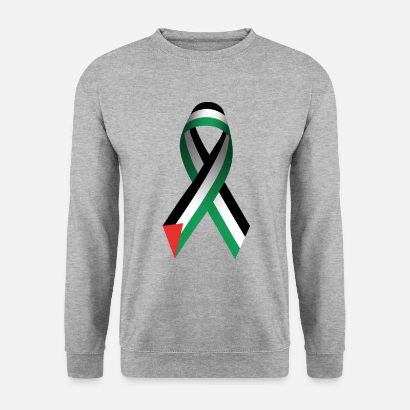 Friedenszeichen Palästina - Unisex Pullover - Weißgrau meliert