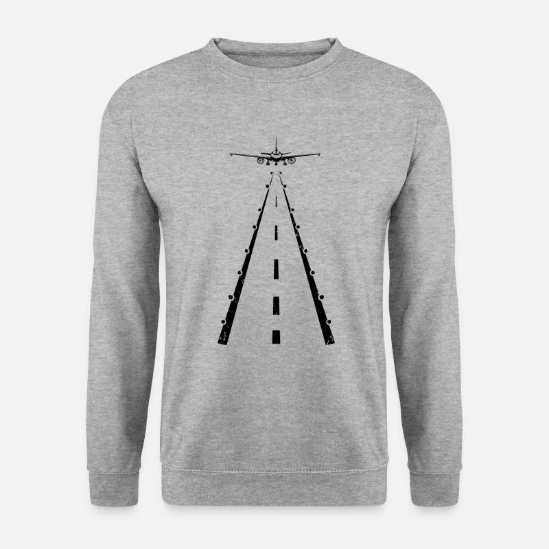 Flugzeug Piloten Fliegen Luftfahrt Flug Flugzeuge - Unisex Pullover - Weißgrau meliert