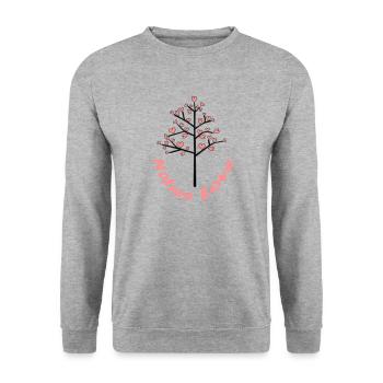 Nature Love - Unisex Sweatshirt - salt & pepper - Front - Alina (178cm) & Michal (187cm)