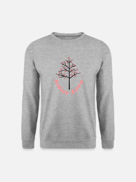 Miłość natury - Bluza unisex - biało-szary melanż