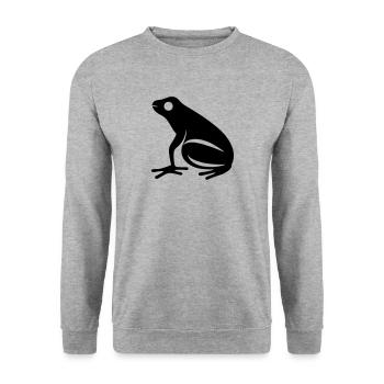 Frog - Unisex Sweatshirt - salt & pepper - Front - Alina (178cm) & Michal (187cm)