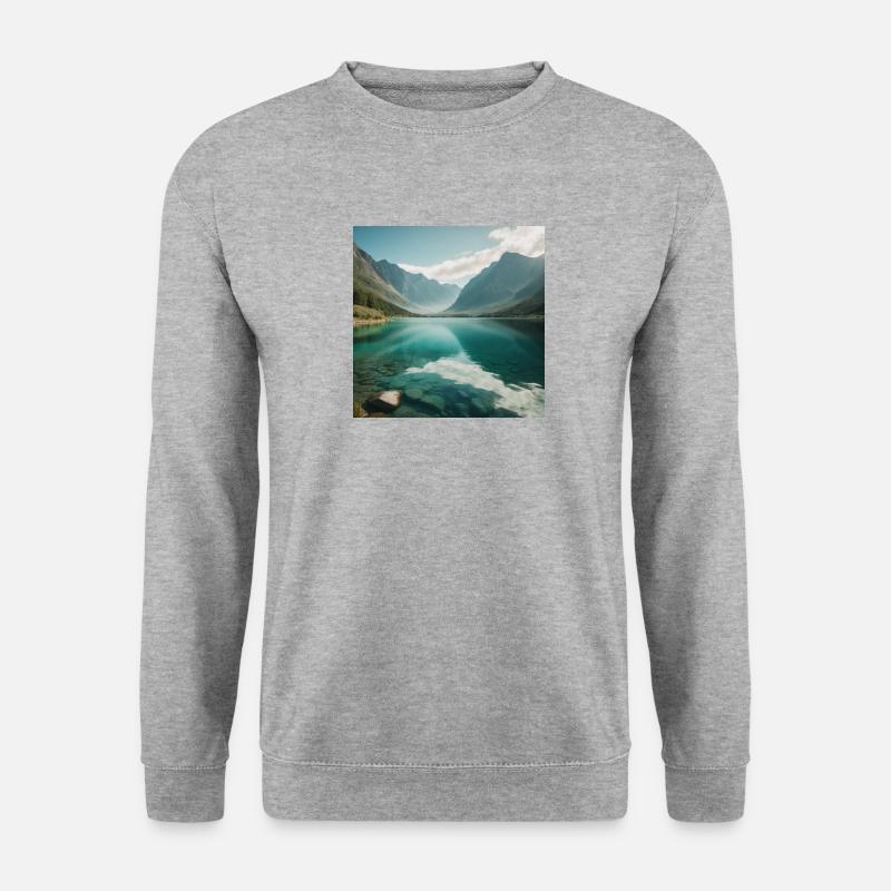 Bergsee - Unisex Pullover - Weißgrau meliert