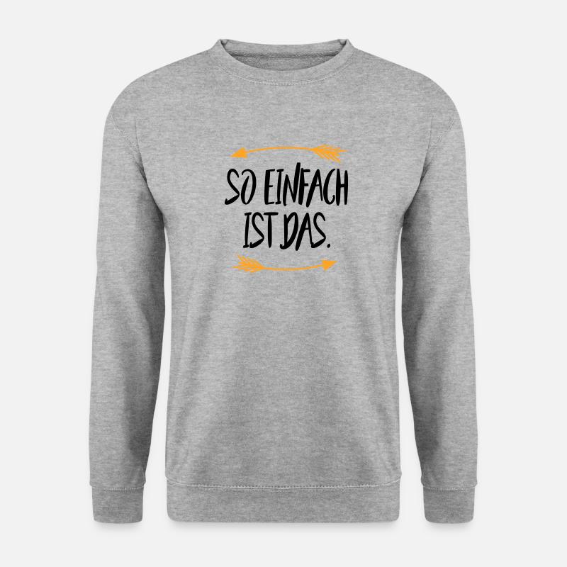 So einfach ist das - Unisex Pullover - Weißgrau meliert