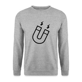 Magnet - Unisex Sweatshirt - salt & pepper - Front - Alina (178cm) & Michal (187cm)