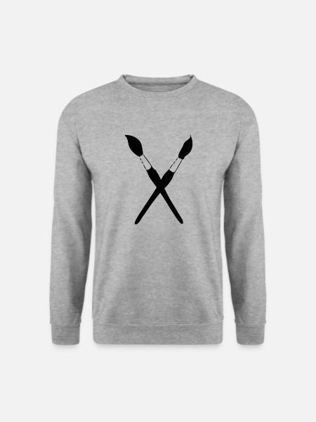 paint brushes - Unisex Sweatshirt - salt & pepper