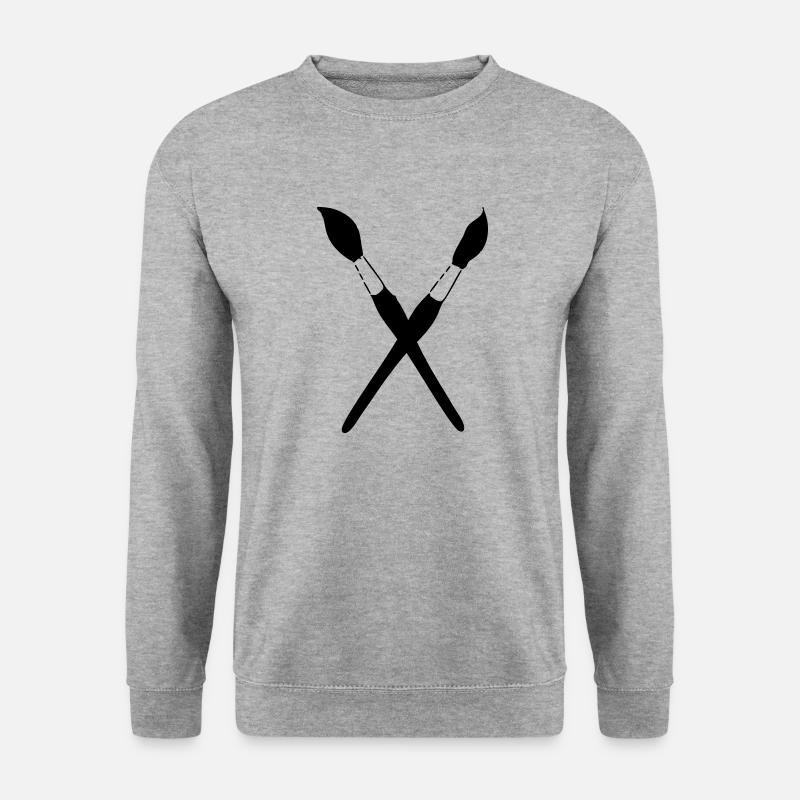 paint brushes - Unisex Sweatshirt - salt & pepper