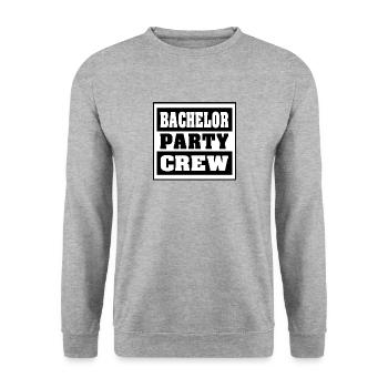 Bachelor Party Crew - Unisex Sweatshirt - salt & pepper - Front - Alina (178cm) & Michal (187cm)