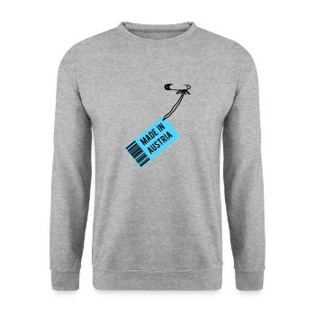 Made in Austria T-Shirt - Unisex Sweatshirt - salt & pepper - Front - Alina (178cm) & Michal (187cm)