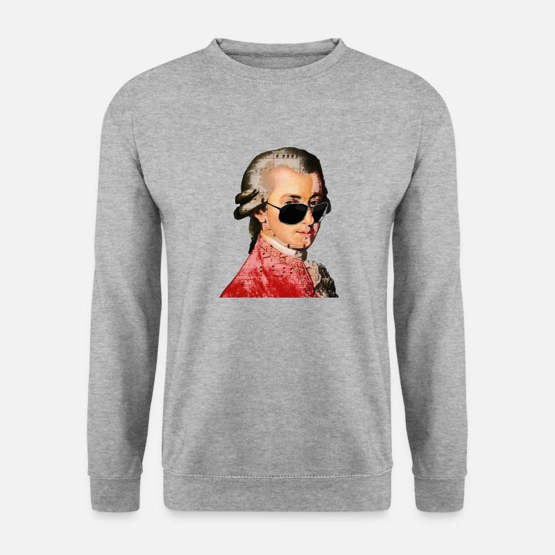 Wolfgang Amadeus Mozart - Unisex Pullover - Weißgrau meliert
