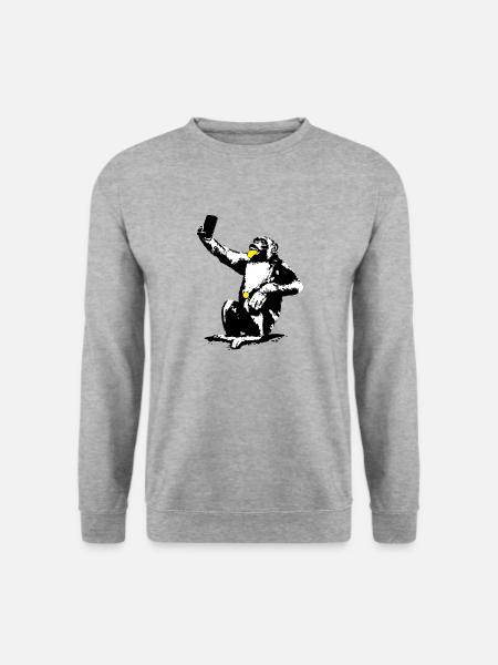 INOLA-SELFIE-04 - Unisex Pullover - Weißgrau meliert
