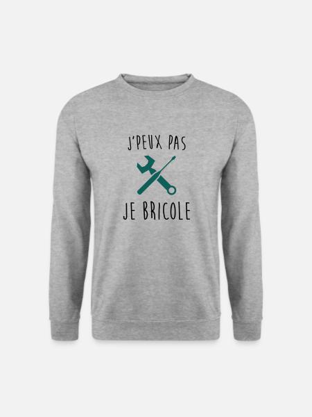 j'peux pas je bricole - Sweat-shirt Unisexe - gris chiné