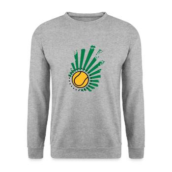 Design de tennis (Stars) - Sweat-shirt Unisexe - gris chiné - Devant - Alina (178cm) & Michal (187cm)