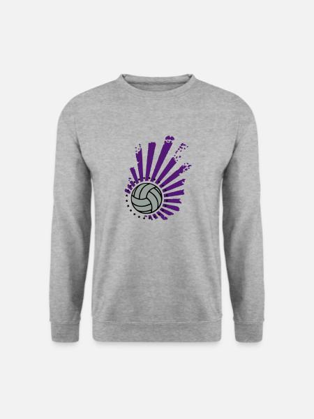 Conception de volleyball (Stars) - Sweat-shirt Unisexe - gris chiné