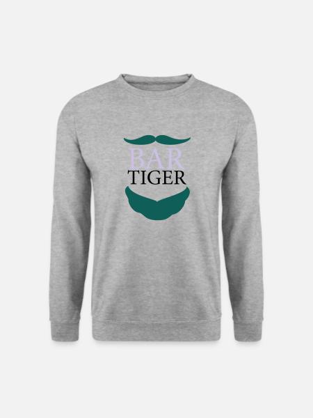 bar-tiger - BARTiger - Unisex Pullover - Weißgrau meliert