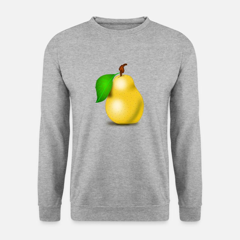 Birne - Unisex Pullover - Weißgrau meliert