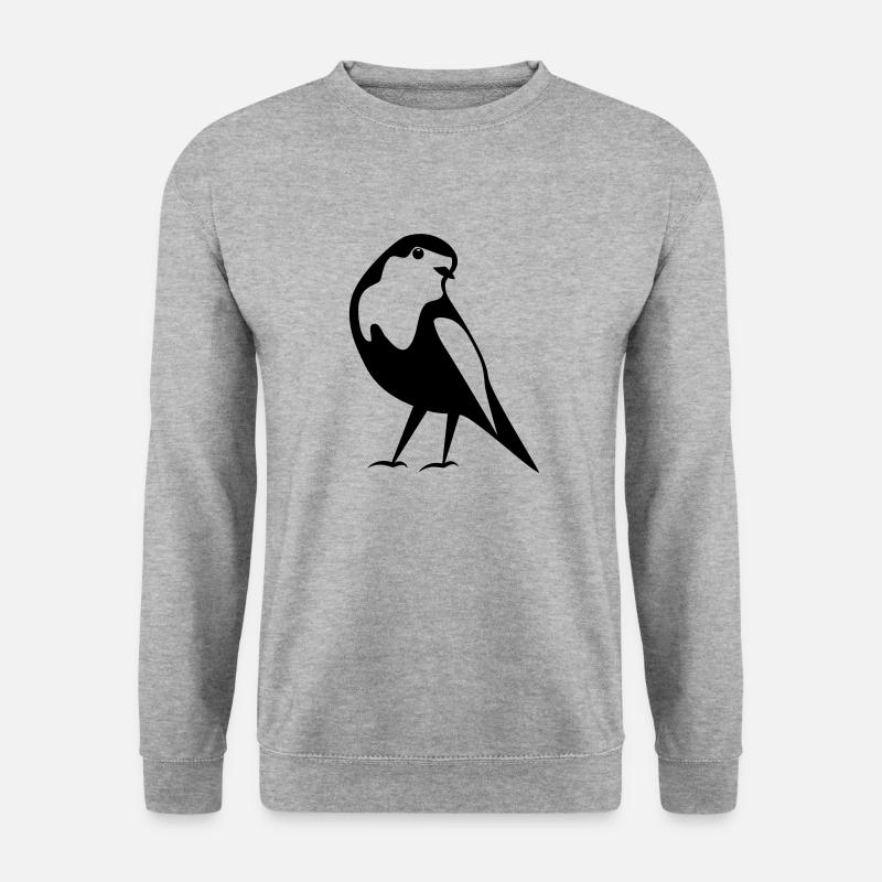 Vogel - Unisex Pullover - Weißgrau meliert