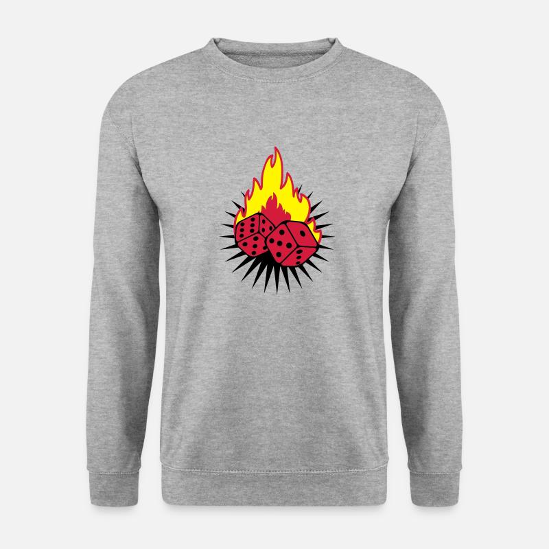 cubes_fire_f3 - Unisex Pullover - Weißgrau meliert