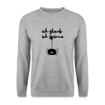 I think I'm crazy! Funny saying humor - Unisex Sweatshirt - salt & pepper - Front - Alina (178cm) & Michal (187cm)