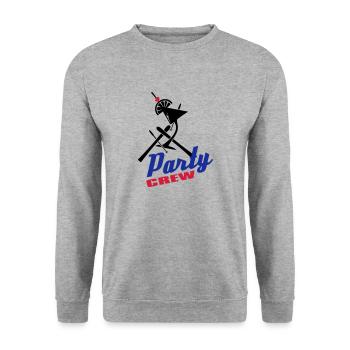 apres_ski_party_crew_3c - Unisex Pullover - Weißgrau meliert - Vorne - Alina (178cm) & Michal (187cm)