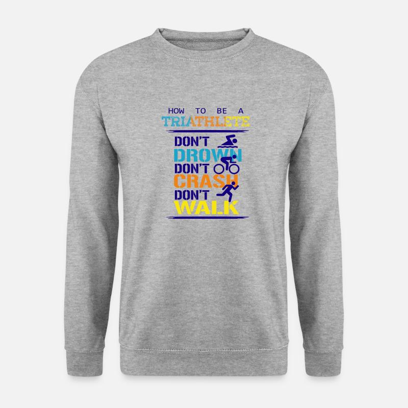 Triathlon - Unisex Pullover - Weißgrau meliert