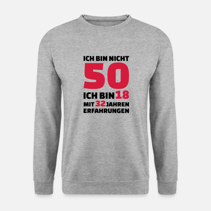 50 Geburtstag - Unisex Pullover - Weißgrau meliert