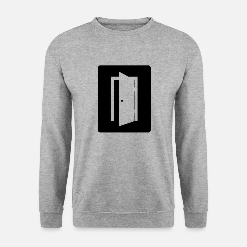 Tür - Unisex Pullover - Weißgrau meliert