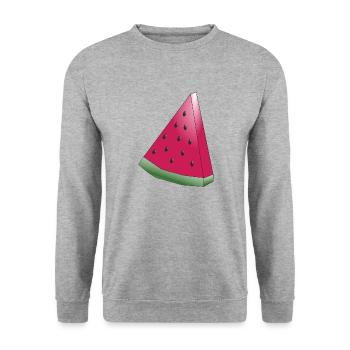 melon - Unisex Sweatshirt - salt & pepper - Front - Alina (178cm) & Michal (187cm)