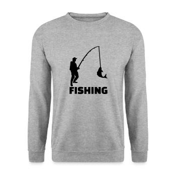 Fishing - Sweat-shirt Unisexe - gris chiné - Devant - Alina (178cm) & Michal (187cm)