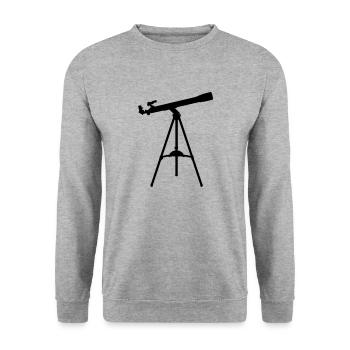 Teleskop - Unisex Pullover - Weißgrau meliert - Vorne - Alina (178cm) & Michal (187cm)