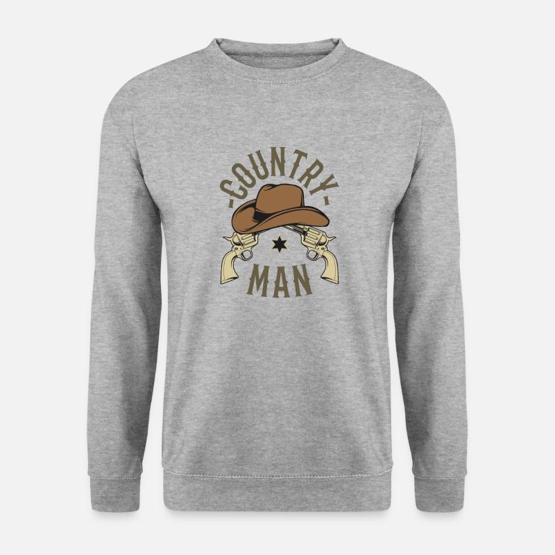 Country man - Unisex Pullover - Weißgrau meliert