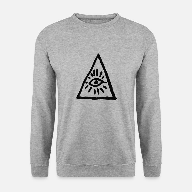 Iluminati eye - Unisex Sweatshirt - salt & pepper